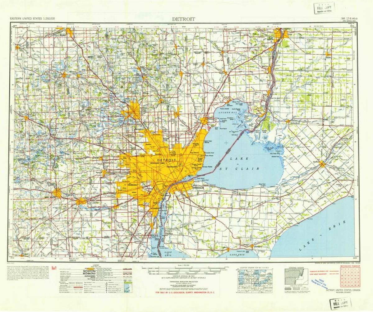 Detroit nan USA map