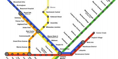 Metro kat jeyografik Detroit
