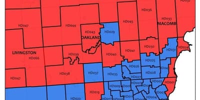 Kat jeyografik nan zòn nan Detroit