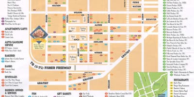 Kat jeyografik nan lès mache Detroit